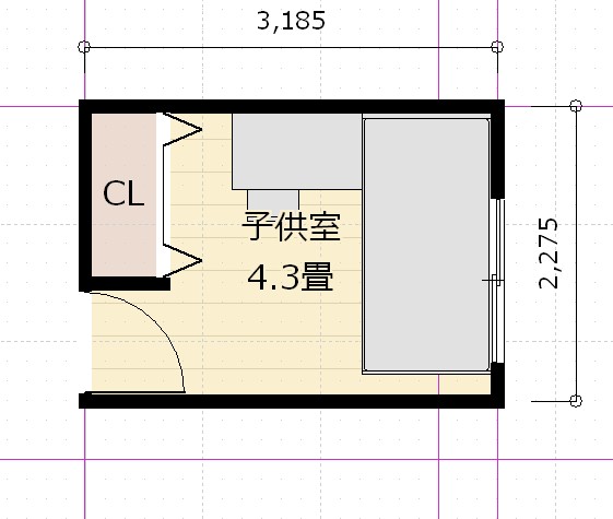 子供部屋のレイアウト大きさは6畳 5畳 4 5畳 傾向と考え方 最小面積は アトリエコジマ 注文住宅理想の間取り作りと失敗しないアイデア 実例集