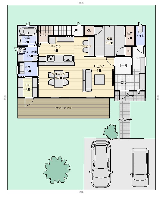 36坪3LDK＋和室の回遊動線、ファミリークロゼットのある家長方形プラン アトリエコジマ～注文住宅理想の間取り作りと失敗しないアイデア・実例集～